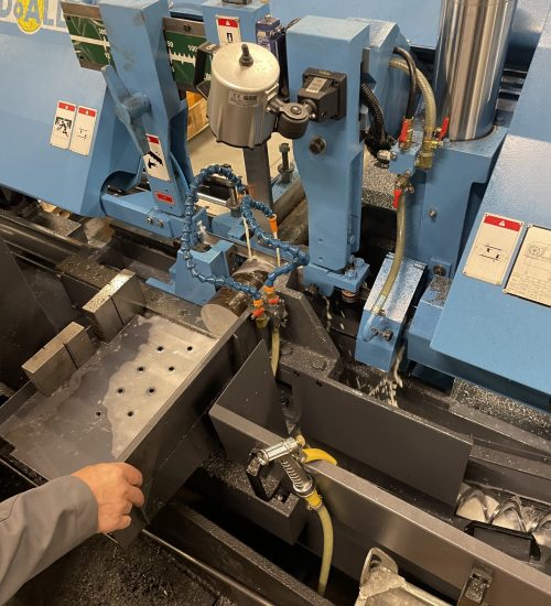 CNC Machines cutting steel